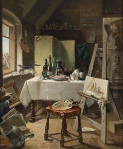 Kleine Diebe Im Maleratelier