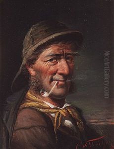 Portrait Eines Seemanns Mit Tonpfeifchen