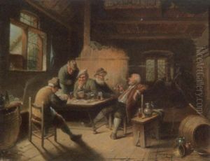 Eine Kartenpartie by Carl Schleicher