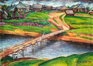 Pont A La Riviere by Savely Schleifer