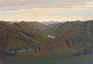 Prachtvolle Herbststimmung Mit Weitem Blick In Die Alpen Prachtvolle Herbststimmung Mit Weitem Blick In Die Alpen