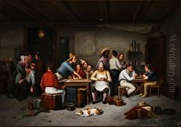 A Scene From The Danish Tavern "brokkensbod" - view 1