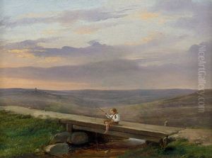 Weite Landschaft Mit Fischerknaben Weite Landschaft Mit Fischerknaben