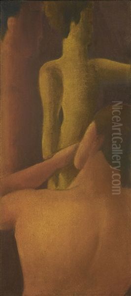 Ruckenakt Mit Zwei Figuren (nude Seen From Behind With Two Figures) - view 1