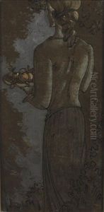 Madchen Mit Fruchtekorb by Oskar Schlemmer