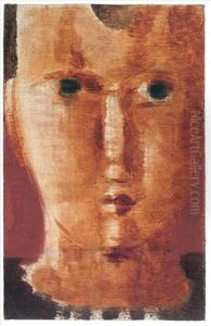 Knabenkopf, Frontal by Oskar Schlemmer