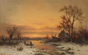 A Winter Sunset by Carl Schlesinger