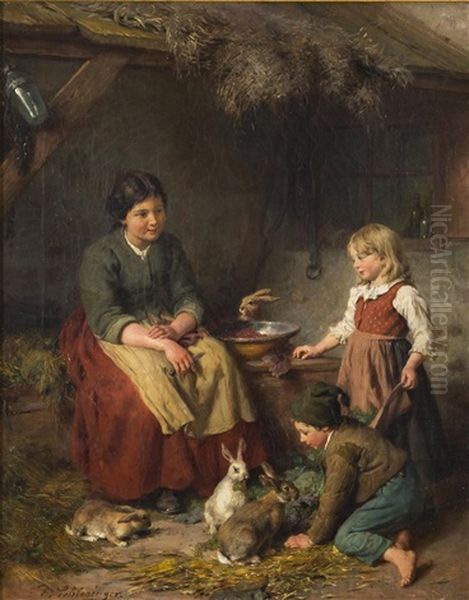 Mother, Children, And Rabbits - view 1