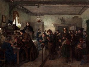 In Der Pas- Und Polizeistube Vor Der Emigration by Felix Schlesinger