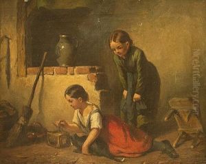 Playing Children by Felix Schlesinger
