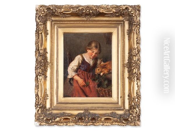 Girl With Rabbit - view 1