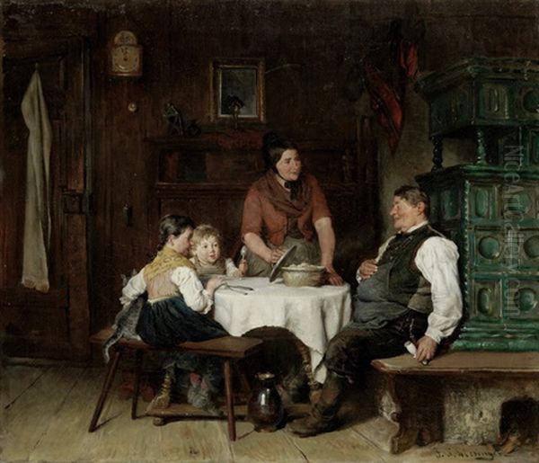 Bauerliche Familie Beim Mahl - view 1