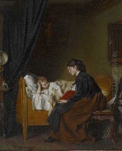 Abendliche Lesestunde by Felix Schlesinger