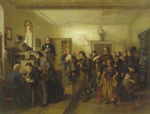 In Der Pas - Und Polizeistube Vor Der Auswanderung (hans Christian Andersen Und Edvard Collin Unter Reisenden Auf Einer Deutschen Post- Und Passtelle