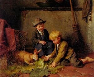 Die Kaninchenfutterung by Felix Schlesinger