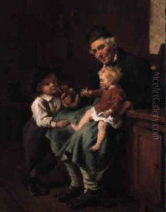 The Happy Grandfather by Felix Schlesinger