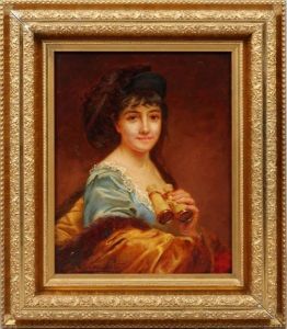 Portrait Of A Lady by Henry Guillaume Schlesinger