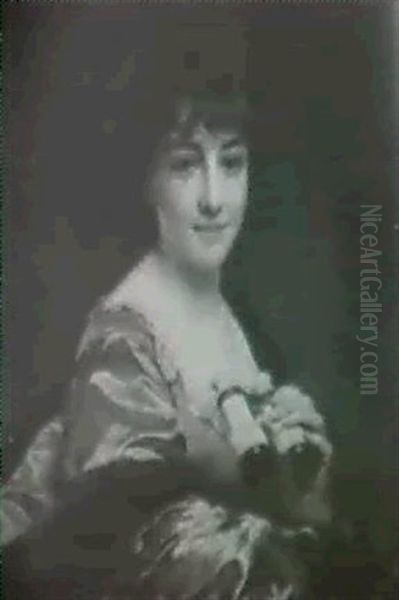 Portrait Of A Young Girl With Opera Glasses - view 1