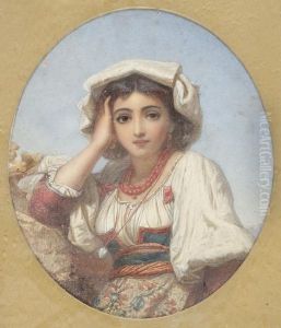 Arab Girl by Auguste Jules Bouvier, N.W.S.