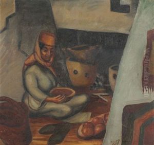 A Woman In The Kitchen by Shmuel Schlesinger