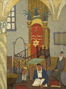 Synagogue In Safed by Shmuel Schlesinger