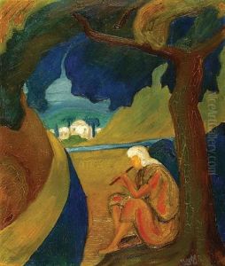 Shepherd Playing The Flute
