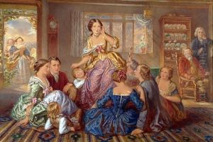 'hunt The Slipper' From "the Vicar Ofwakefield" by Auguste Jules Bouvier, N.W.S.
