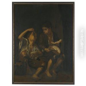 Street Urchins Eating Grapes And Melon (after Bartolome Esteban Murillo)