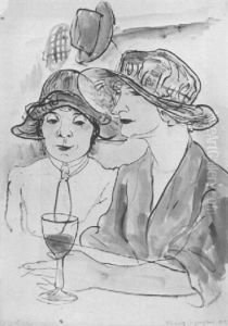 Im Cafe by Rudolf Schlichter