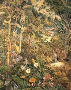 Waldbach Mit Blumen Am Ufer Waldbach Mit Blumen Am Ufer