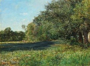 Summer Landscape With Trees At A Lake by Karl Peter August Schlichting-Carlsen