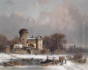 Wintervergnugen by August Eduard Schliecker