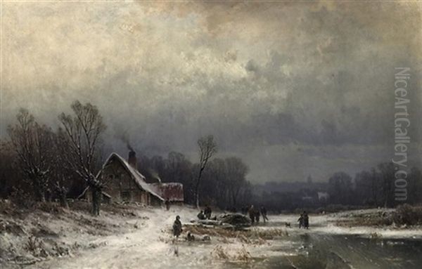 Winterliche Fluslandschaft. Abendstimmung - view 1