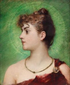 Madchen Mit Gloriole Im Profil