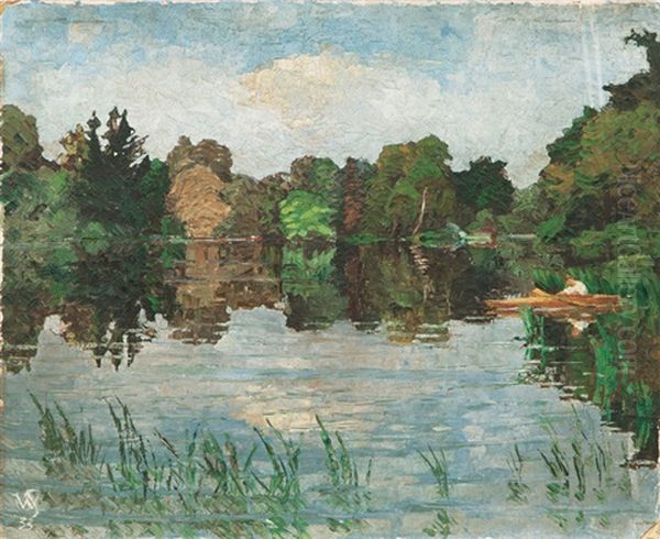 Rowing Boat On A Lake - view 1