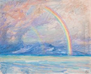 Rainbow Over Lake Constance by Willy Schlobach