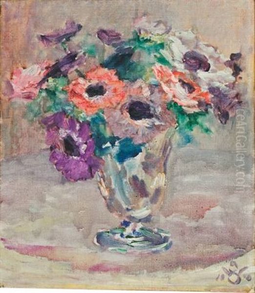 Anemonenstraus In Vase - view 1