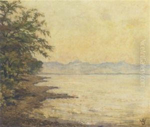 At The Shore At Dusk by Willy Schlobach