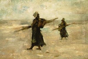 Les Pecheuses De Crevettes by Willy Schlobach