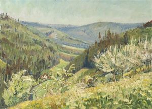A View Of The Valley by Eduard Schloemann