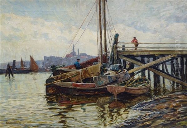 Fishing Harbour At Low Tide - view 1