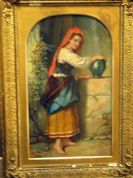 A Basque Girl By A Fountain - view 1