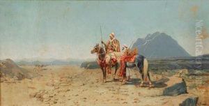 Arabische Reiter In Der Wuste
