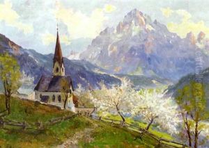 Fruhling Im Bayrischen Unterland by August Schlueter