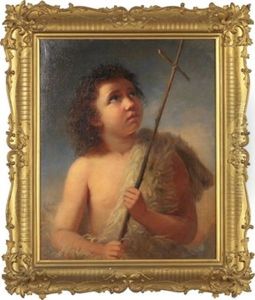 Knabe Mit Schaffell - Ein Kreuz Haltend