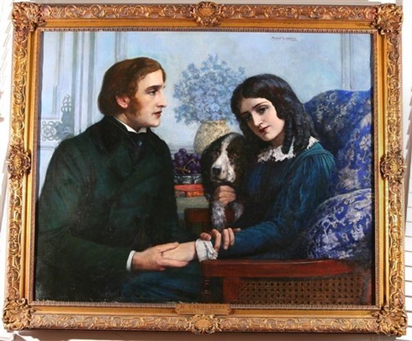 Robert Browning Visits Elizabeth Barrett At 50 Wimpole Street - view 1