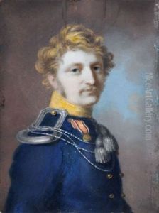 Bildnis Hauptmann Gustav Von Dresky (besitzer Von Mertschutz) by Carl Gottlob Schmeidler