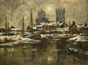 St. Quirin Im Winter by Wilhelm Schmetz