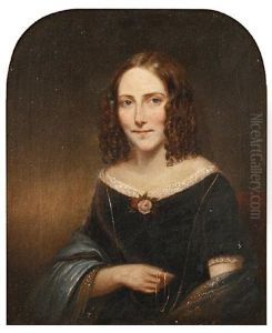 Portrait Of A Lady (+ Portrait Of A Gentleman; Pair) by Carl Friedrich Ludwig Schmid
