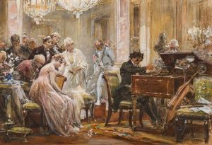 Beethoven At The Piano by Julius Schmid